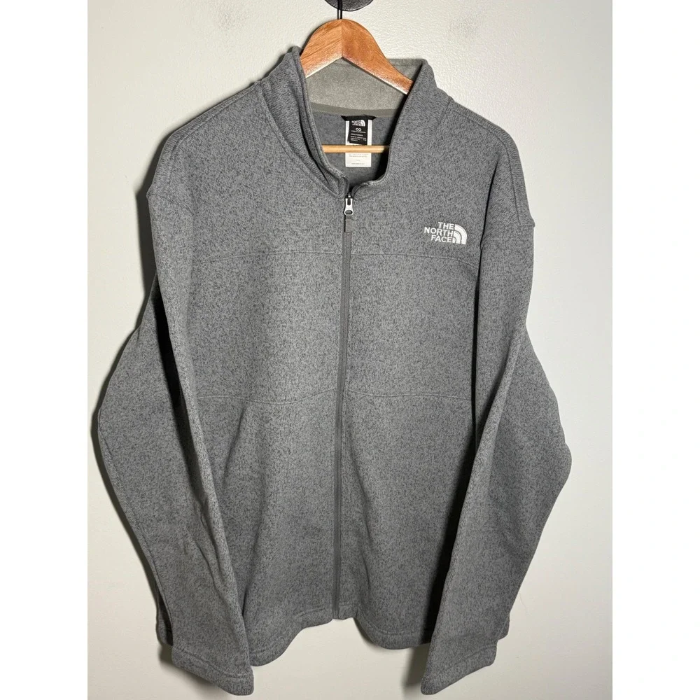 The North Face Gordon Lyons Full Zip Jacket Mens XXL Grey Heather NF0A8E7L